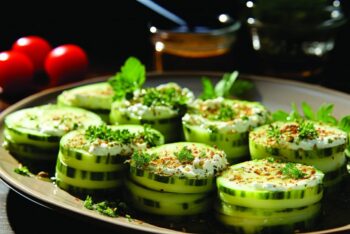 Goat Cheese & Cucumber Bites